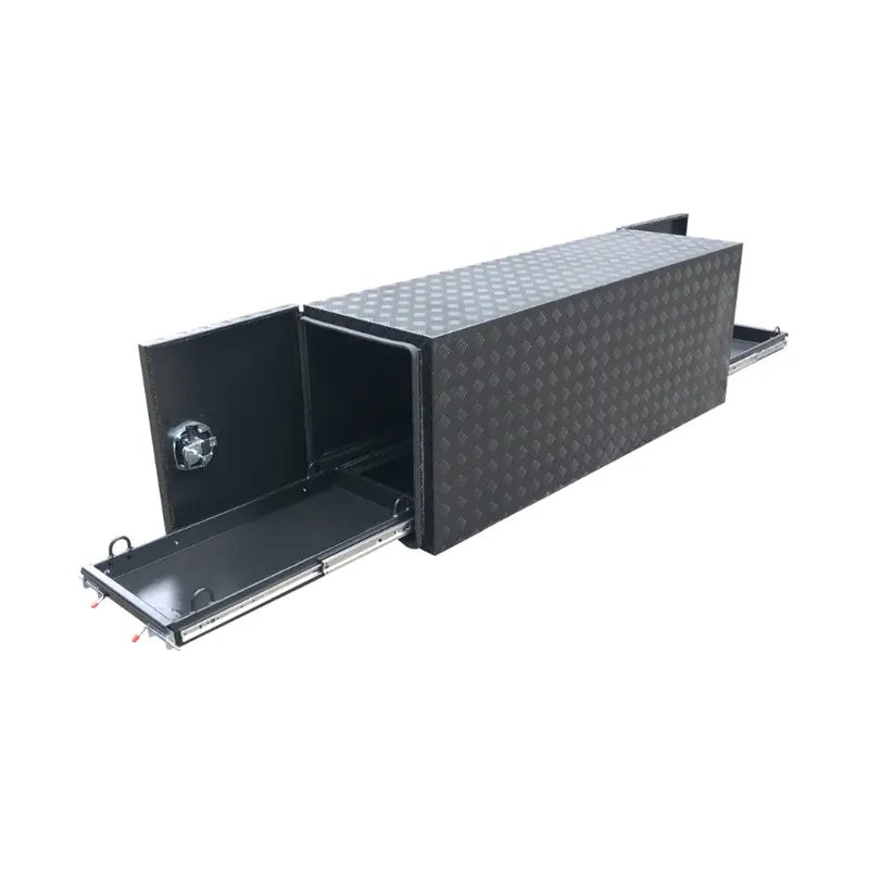 1700 x 550 x 610mm Black Aluminium Checker