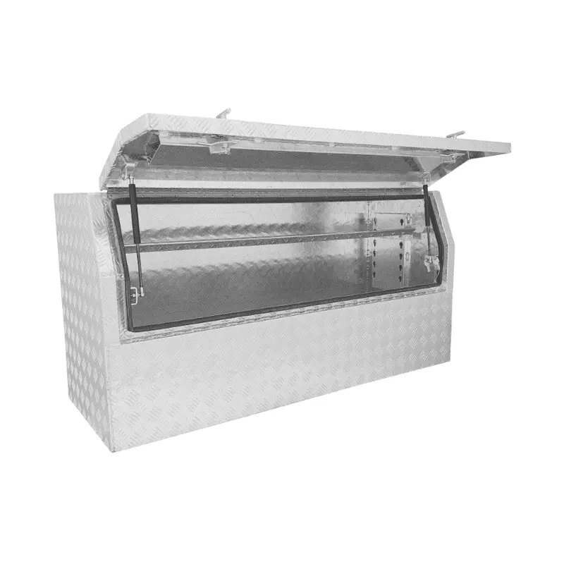 1400 × 500 × 700mm Aluminium Checker 3/4 Half Side Opening Ute Tool Box