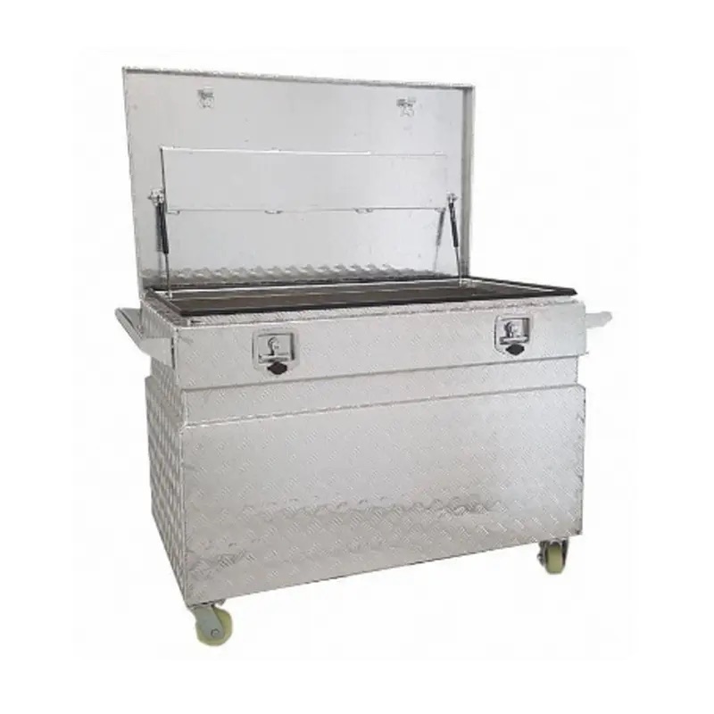 1200 × 700 × 890mm Aluminium Checker Job Site Toolbox