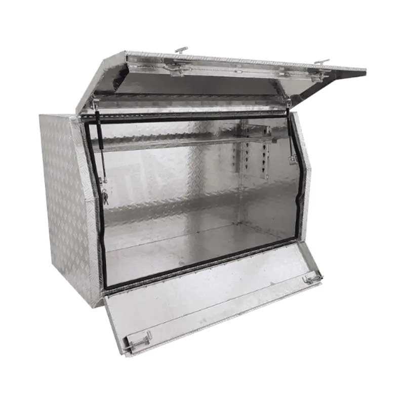1400 × 600 × 820mm Aluminium Checker Full or Half Side Multi Lid