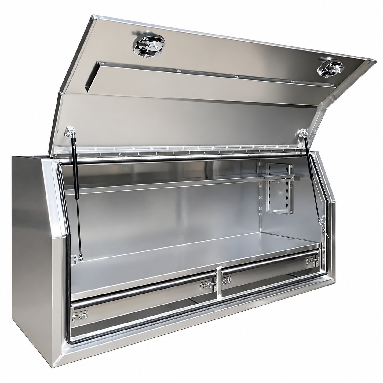 1700 × 600 × 820mm Aluminium Full Side Opening 2 Drawer