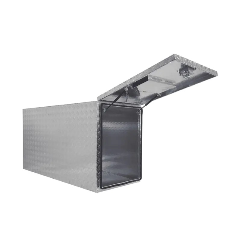 1400 × 580 × 820mm Aluminium Checker Full Side Centre Trailer Box