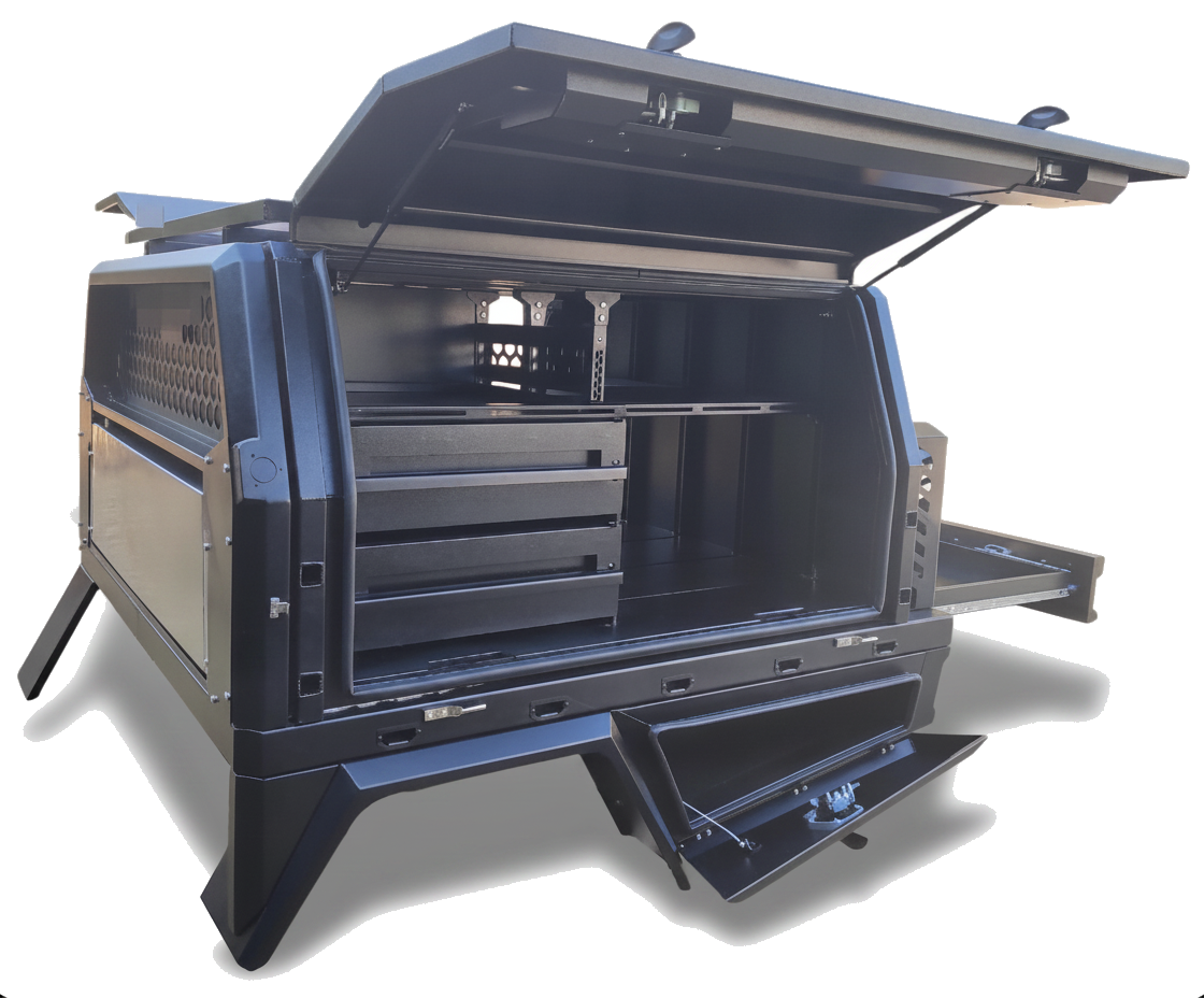 Tray & canopy combo — open