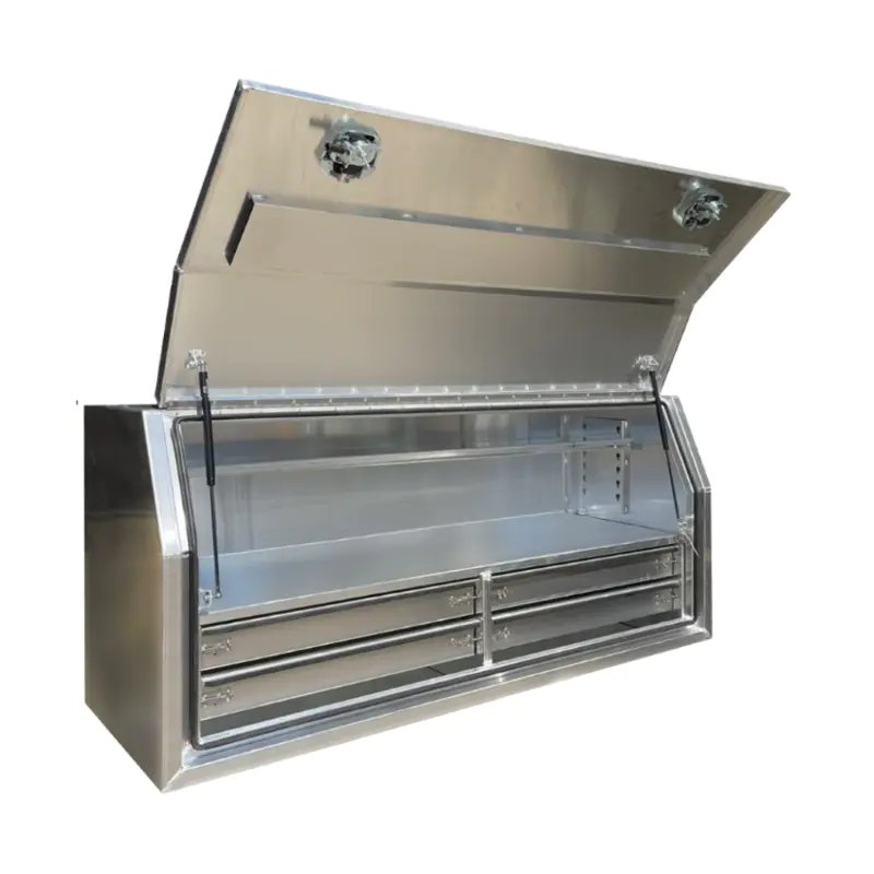 1700 x 600 x 820mm Aluminium Full Side Opening 4 Drawer Slide